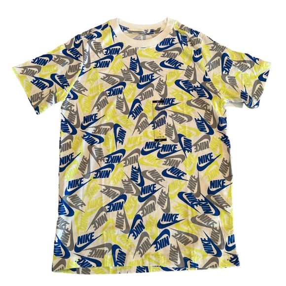 Nike Other - NEW NIKE Boys Kids Size L White Futura All Over Graphic Print T-Shirt Tee